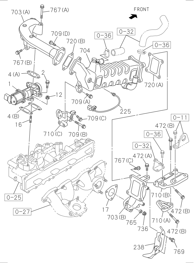 Diagram EMISSION PIPING for your 2017 Isuzu NPR   