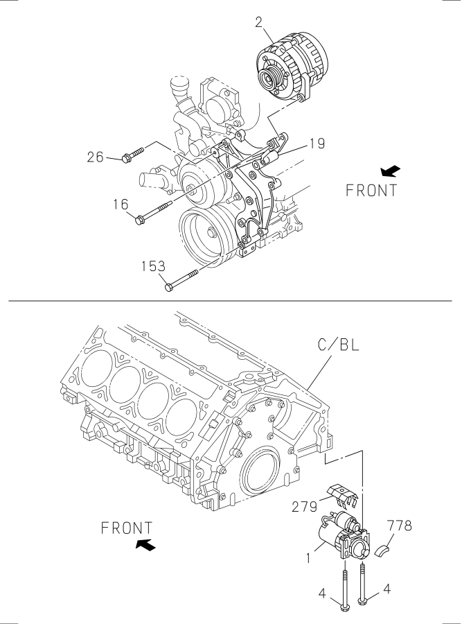 Diagram ENGINE ELECTRICAL CONTROL PARTS for your Isuzu