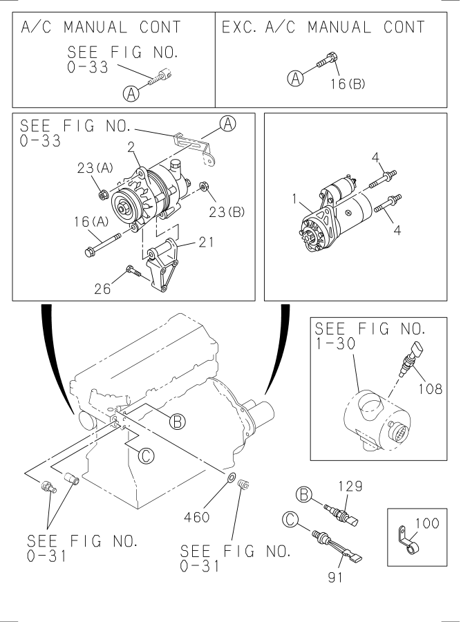 Diagram ENGINE ELECTRICAL CONTROL PARTS for your 2001 Isuzu NPR   