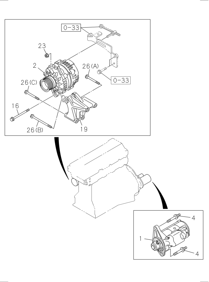 Diagram ENGINE ELECTRICAL CONTROL PARTS for your 2023 Isuzu NQR  SINGLE CAB 