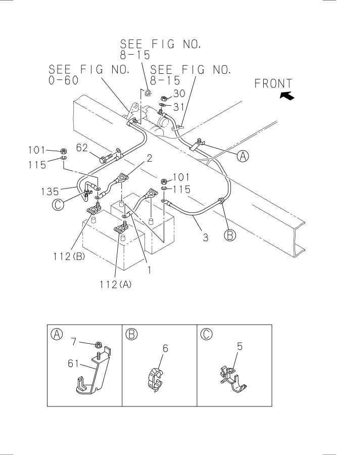 Diagram BATTERY AND BATTERY CABLE for your 1995 Isuzu