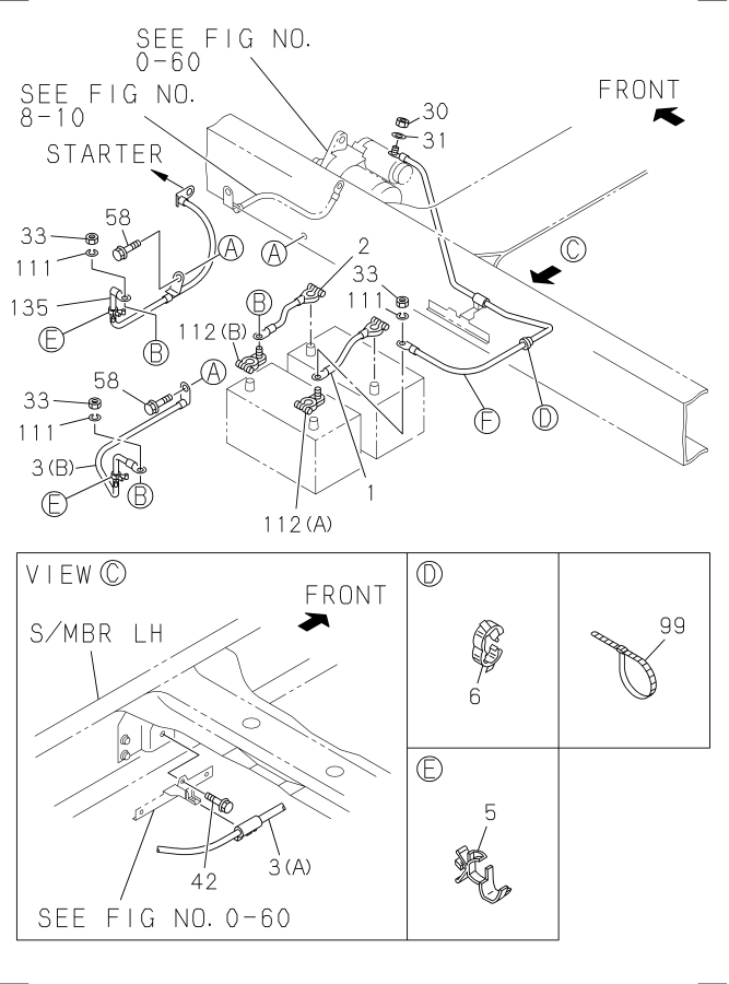 Diagram BATTERY AND BATTERY CABLE for your 1995 Isuzu