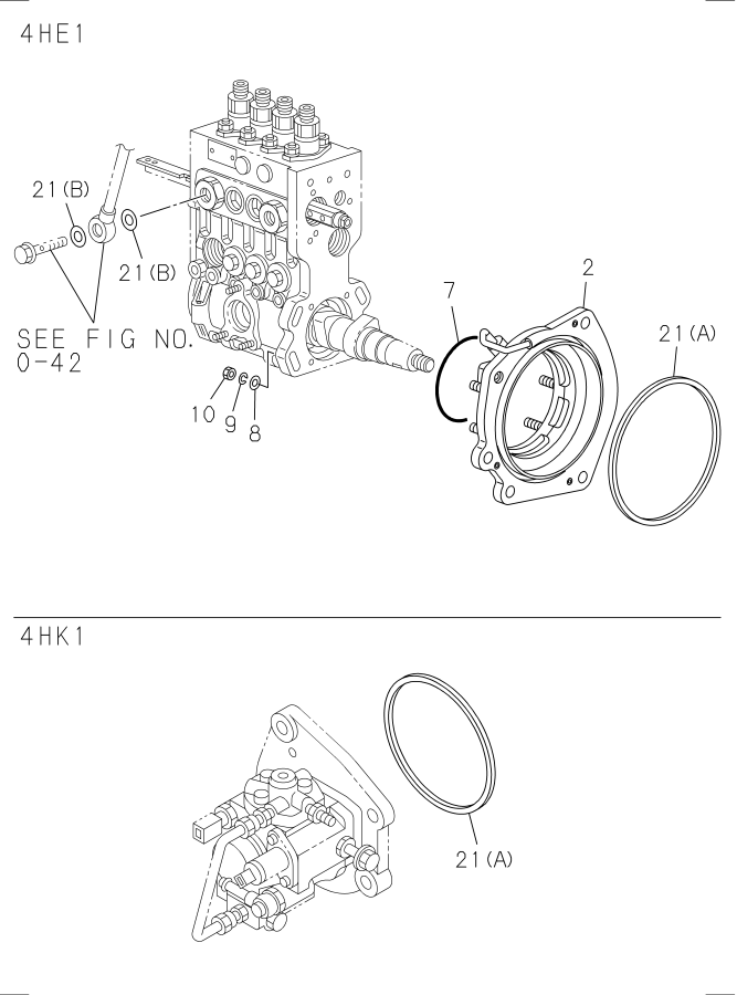 Diagram MISCELLANEOUS PARTS; INJECTION PUMP for your Isuzu