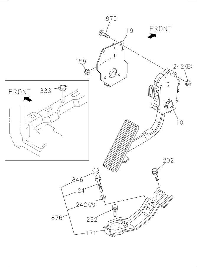 Diagram ACCELERATOR PEDAL AND CONTROL for your Isuzu