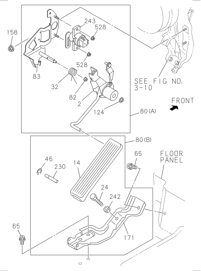 Diagram ACCELERATOR PEDAL AND CONTROL for your Isuzu