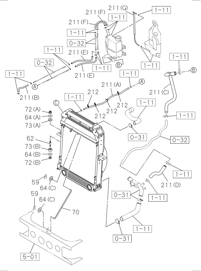 Diagram RADIATOR for your Isuzu