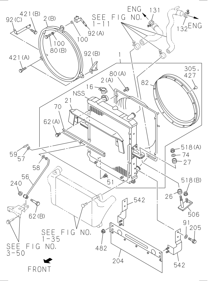 Diagram RADIATOR for your 2005 Isuzu NRR SINGLE CAB AND MIDDLE CHASSIS  