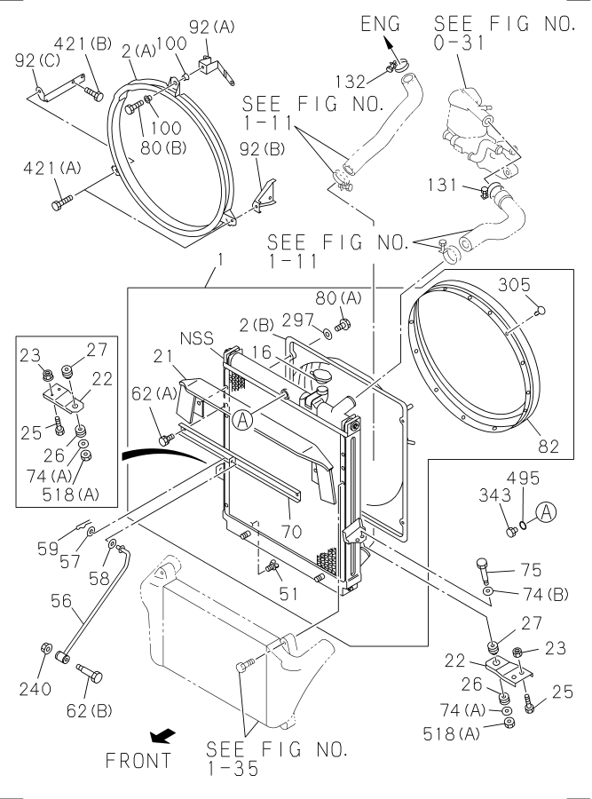 Diagram RADIATOR for your 1995 Isuzu