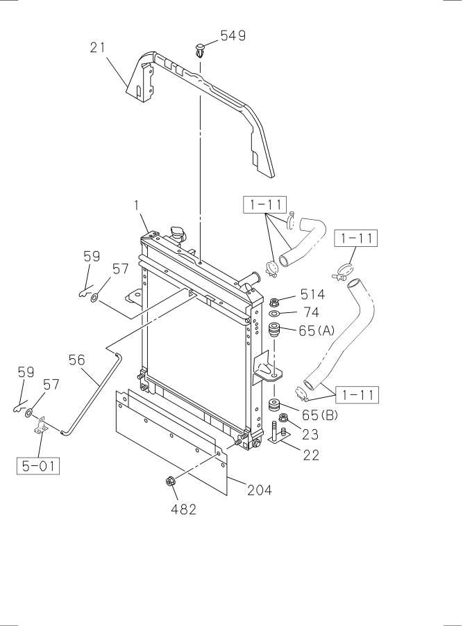 Diagram RADIATOR for your 2014 Isuzu NPR-HD SINGLE CAB DIESEL 4HK1-TCS (RJS) 