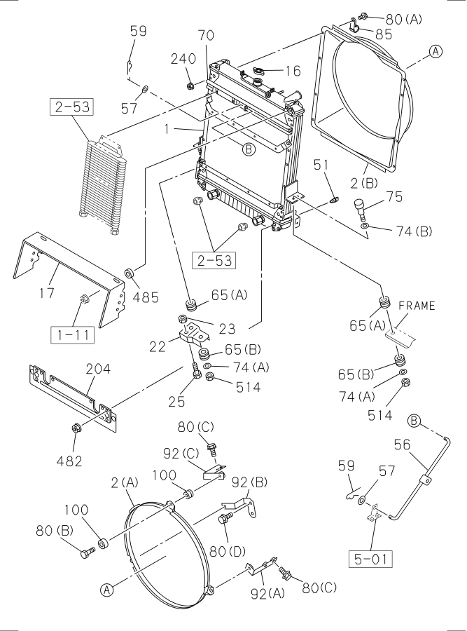 Diagram RADIATOR for your 2019 Isuzu NRR   