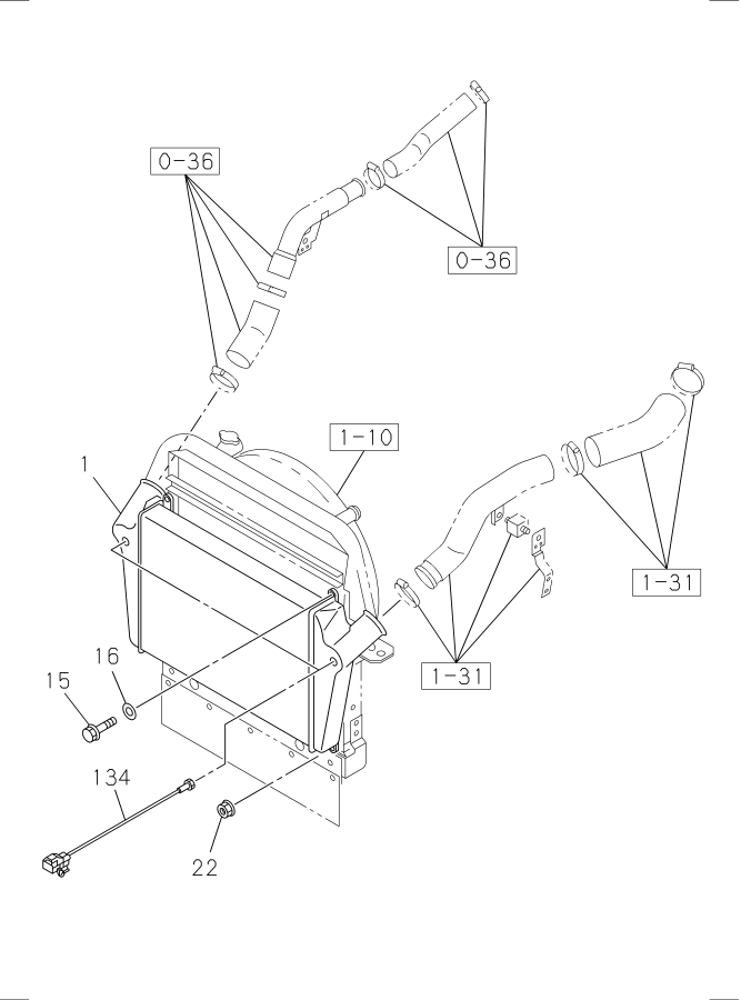 Diagram CHARGE AIR COOLER for your Isuzu