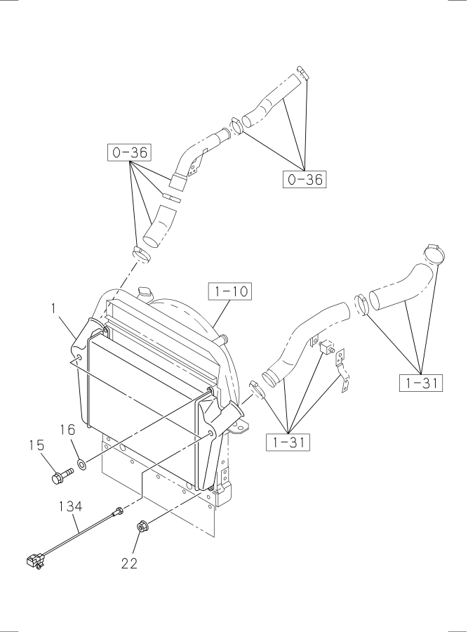 Diagram CHARGE AIR COOLER for your 2013 Isuzu NQR DIESEL 4HK1-TCS (RJS) SINGLE CAB AND SUPERLONG CHASSIS 