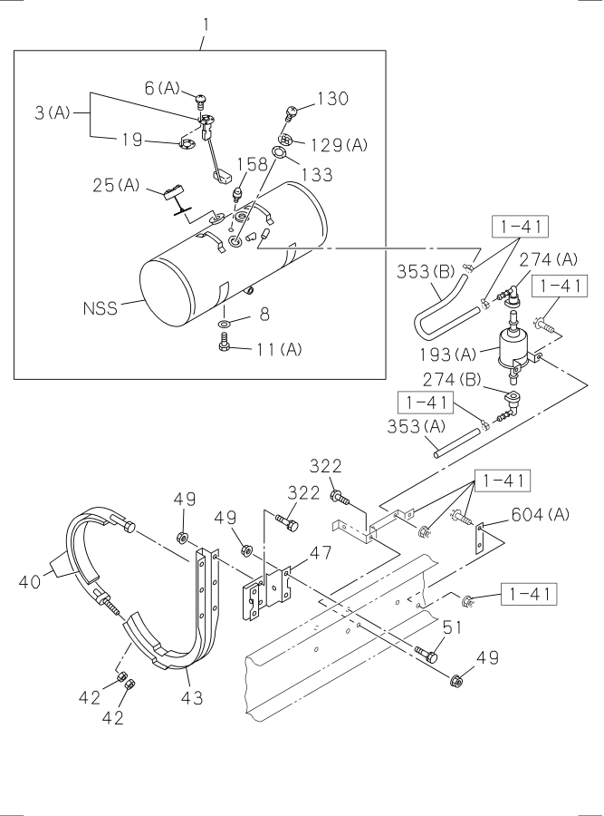 Diagram FUEL TANK PIO PARTS for your Isuzu NQR  