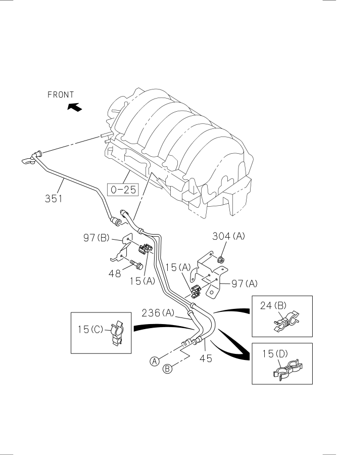 Diagram FUEL PIPING; CHASSIS for your 2004 Isuzu NQR   