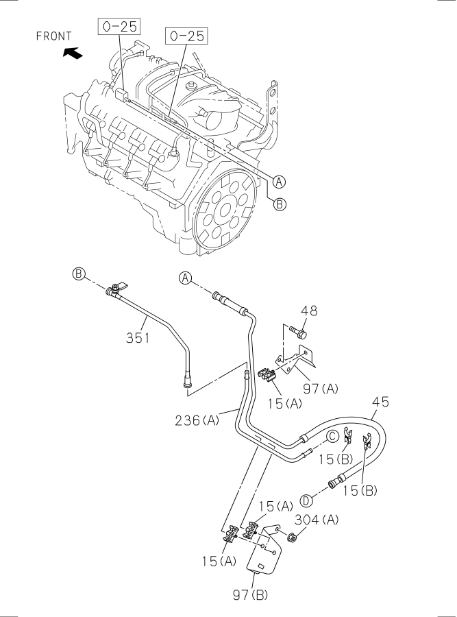 Diagram FUEL PIPING; CHASSIS for your 1996 Isuzu