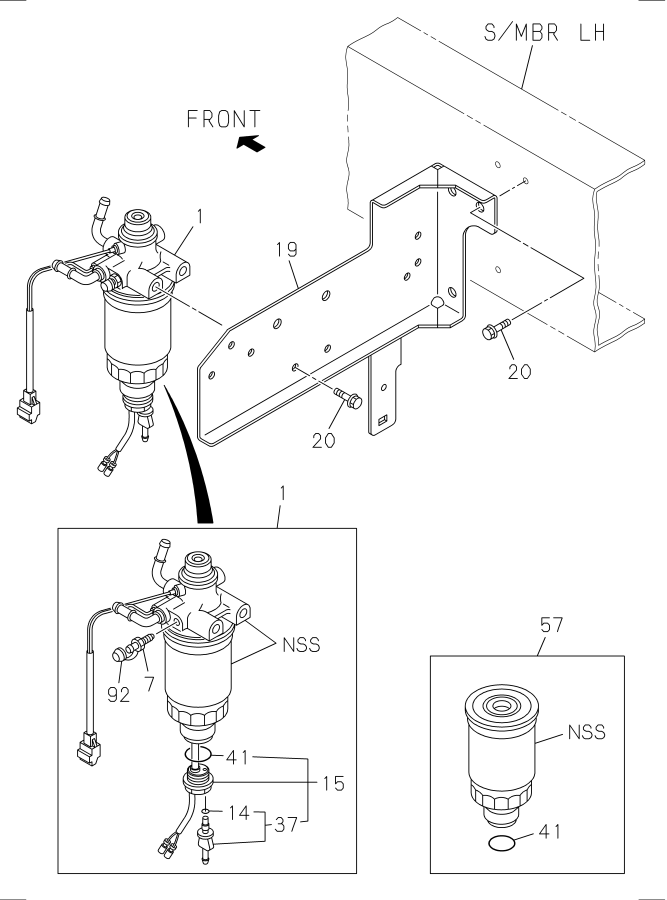 Diagram WATER SEDIMENTER; FUEL for your 2002 Isuzu NQR   