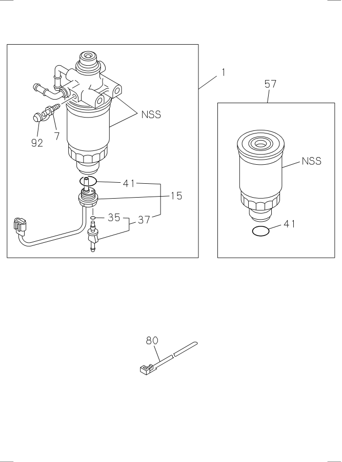 Diagram WATER SEDIMENTER; FUEL PIO PARTS for your Isuzu