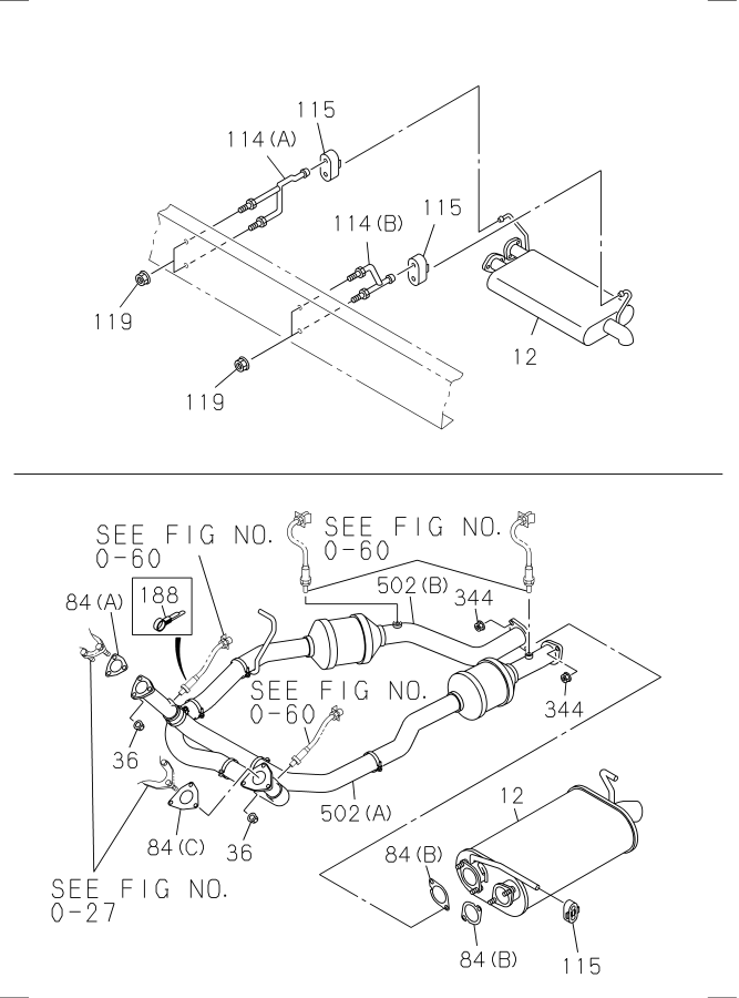 Diagram EXHAUST PIPE AND SILENCER for your 2006 Isuzu NPR-HD SINGLE CAB AND SUPERLONG CHASSIS GAS V8 (LQ4) 