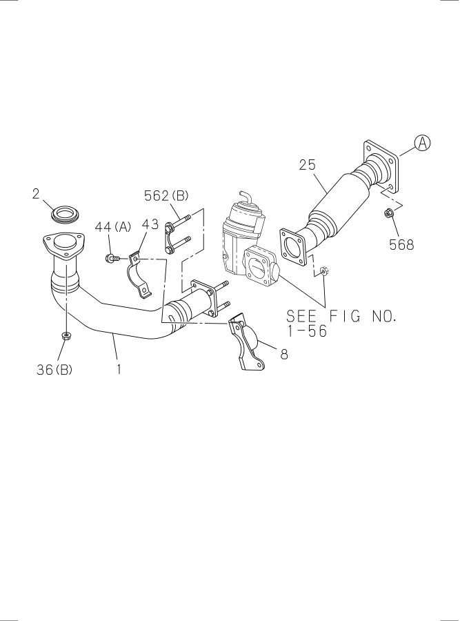 Diagram EXHAUST PIPE AND SILENCER for your 2009 Isuzu NQR   