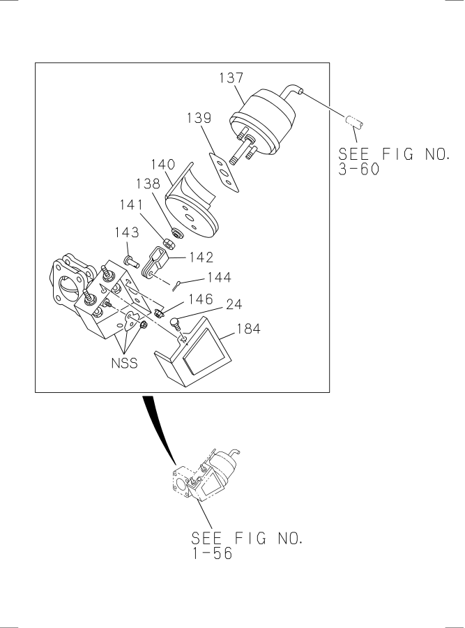 Diagram EXHAUST BRAKE VALVE AND CONTROL CYLINDER for your Isuzu