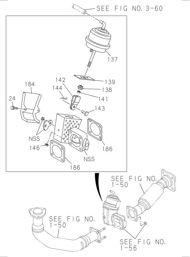 Diagram EXHAUST BRAKE VALVE AND CONTROL CYLINDER for your 2007 Isuzu NPR SINGLE CAB AND LONG CHASSIS GAS V8 (LQ4) 