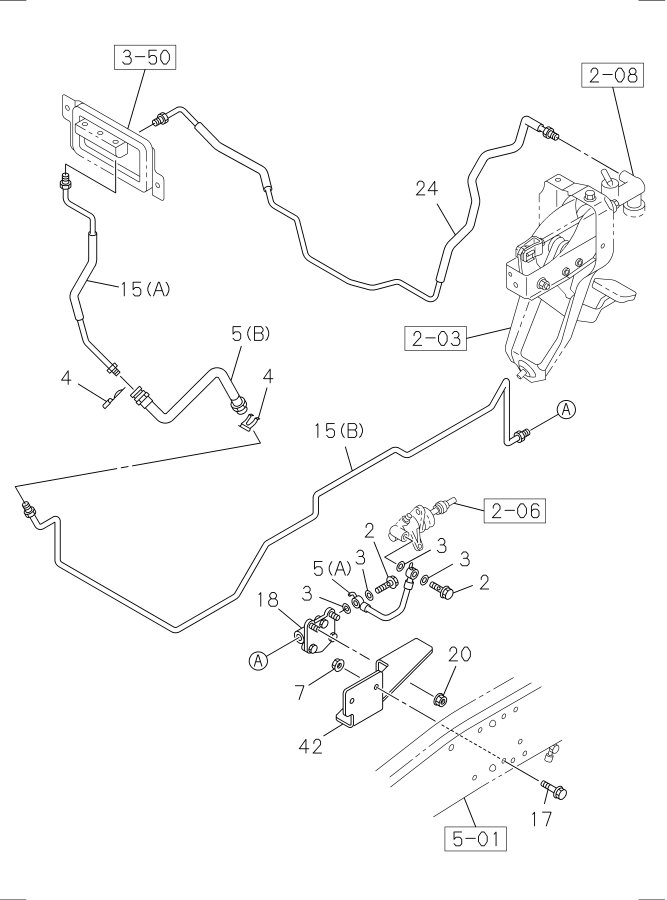 Diagram CLUTCH PIPING for your Isuzu