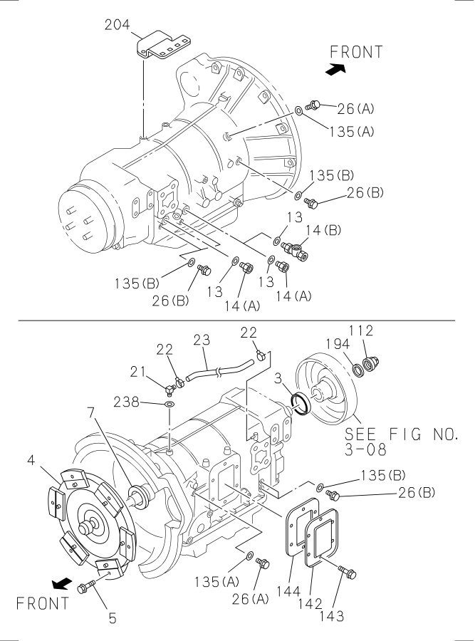 Diagram AUTO TRANS CASE,CONVERTER AND OIL PUMP for your Isuzu