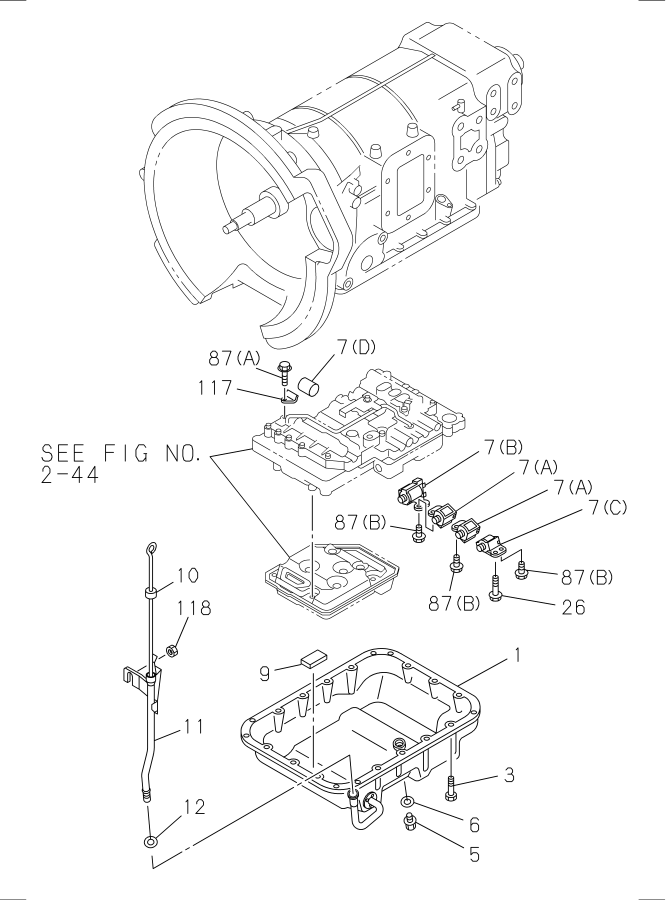 Diagram AUTO TRANS OIL PAN AND OIL CONTROL for your Isuzu