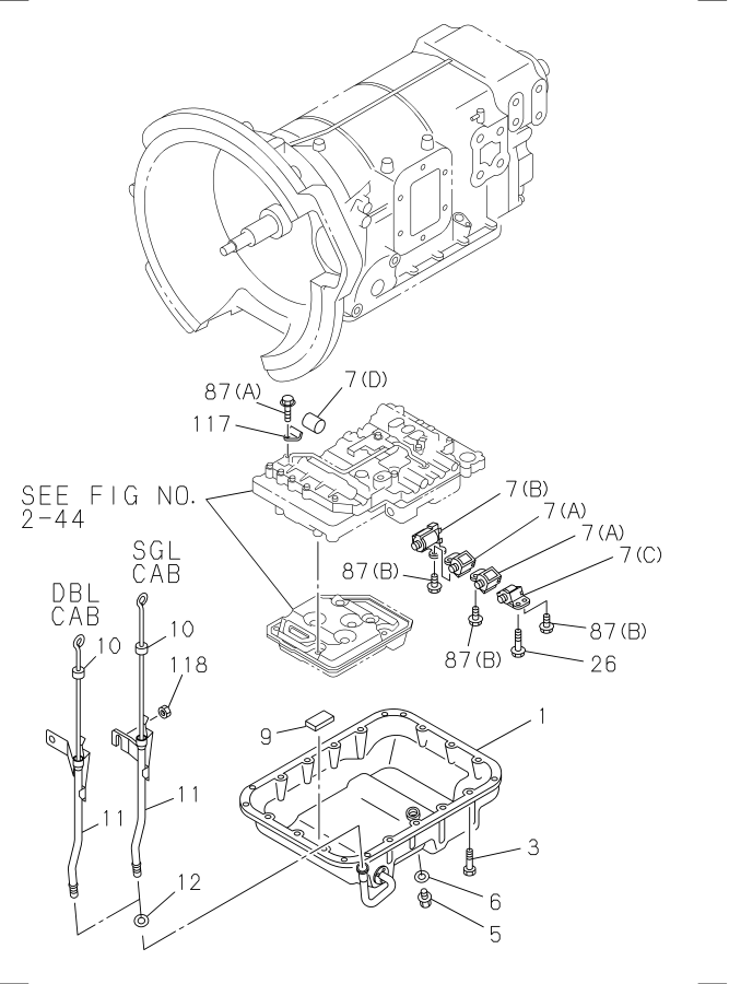 Diagram AUTO TRANS OIL PAN AND OIL CONTROL for your Isuzu