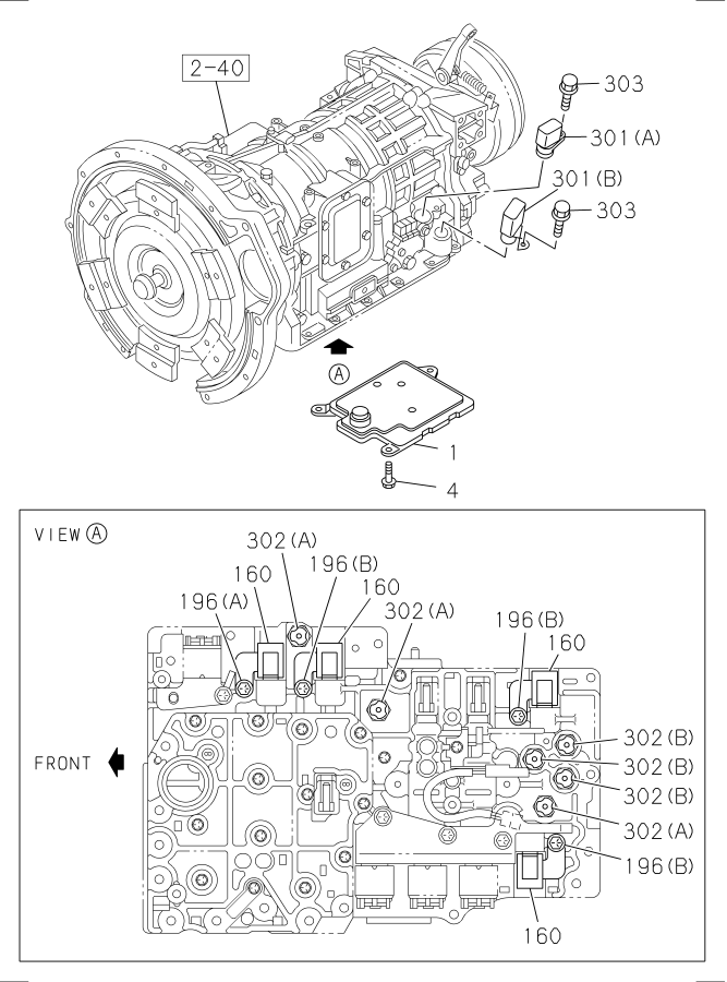 Diagram AUTO TRANS CONTROL VALVE; LOWER BODY for your Isuzu NPR-XD  