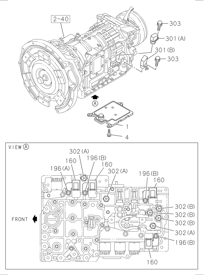 Diagram AUTO TRANS CONTROL VALVE; LOWER BODY for your 2016 Isuzu NQR CREW CAB AND SUPERLONG CHASSIS  