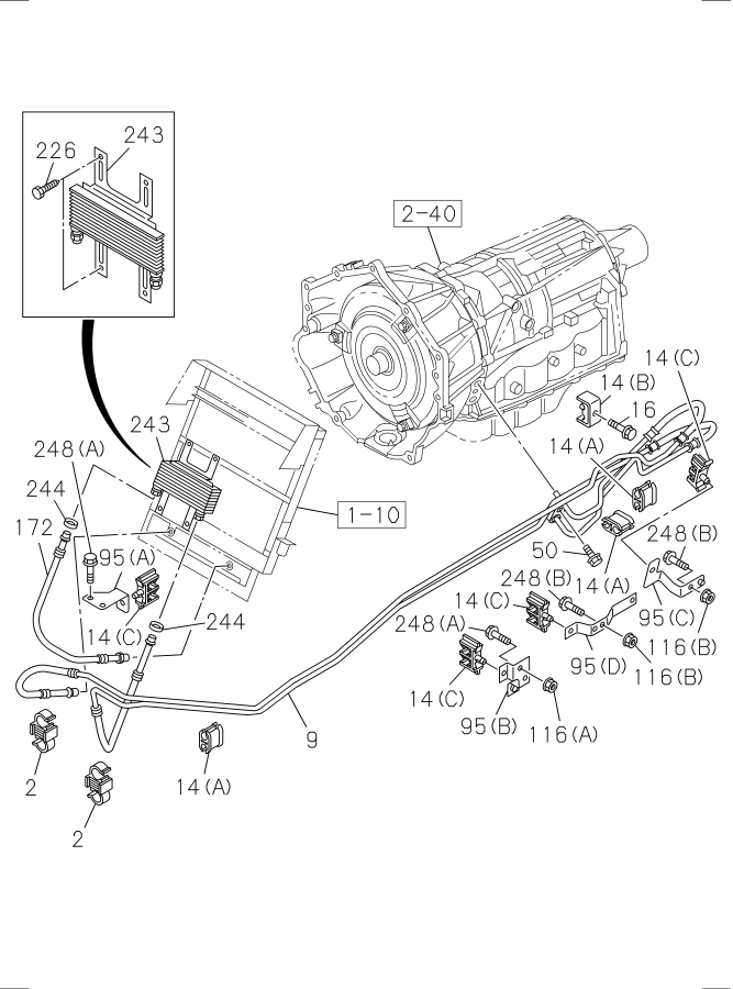 Diagram TRANSMISSION OIL COOLER SYSTEM for your 2013 Isuzu