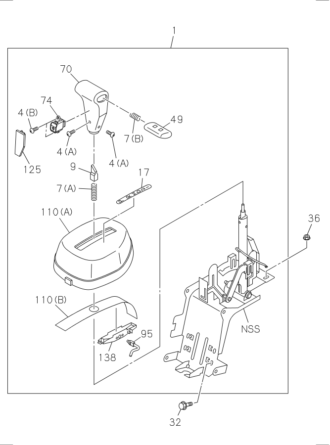 Diagram AUTO TRANS SHIFT CONTROL LEVER for your 2022 Isuzu NQR  SINGLE CAB 