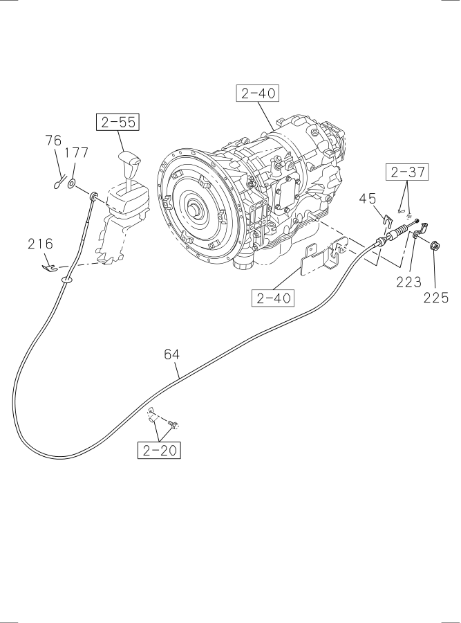 Diagram AUTO TRANS CONTROL LINK for your Isuzu