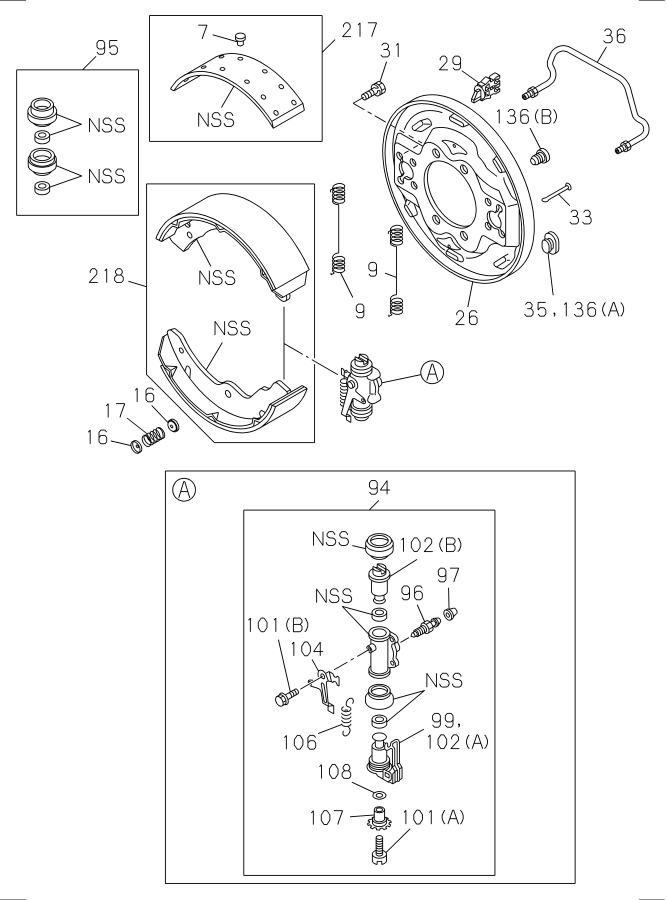 Diagram REAR WHEEL BRAKE for your 2005 Isuzu NQR   