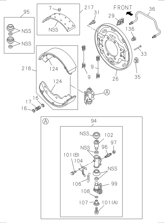 Diagram REAR WHEEL BRAKE for your 2020 Isuzu NPR-HD  DOUBLE CAB 