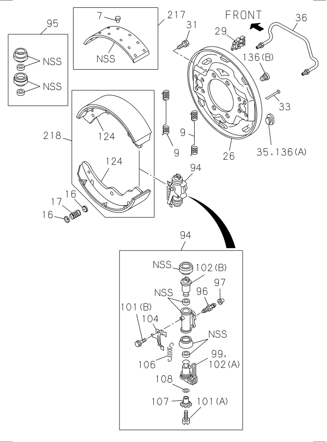 Diagram REAR WHEEL BRAKE for your 2008 Isuzu NPR-HD   