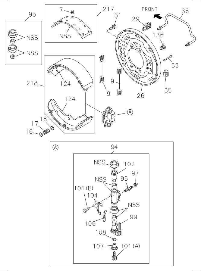 Diagram REAR WHEEL BRAKE for your 2020 Isuzu FVR   