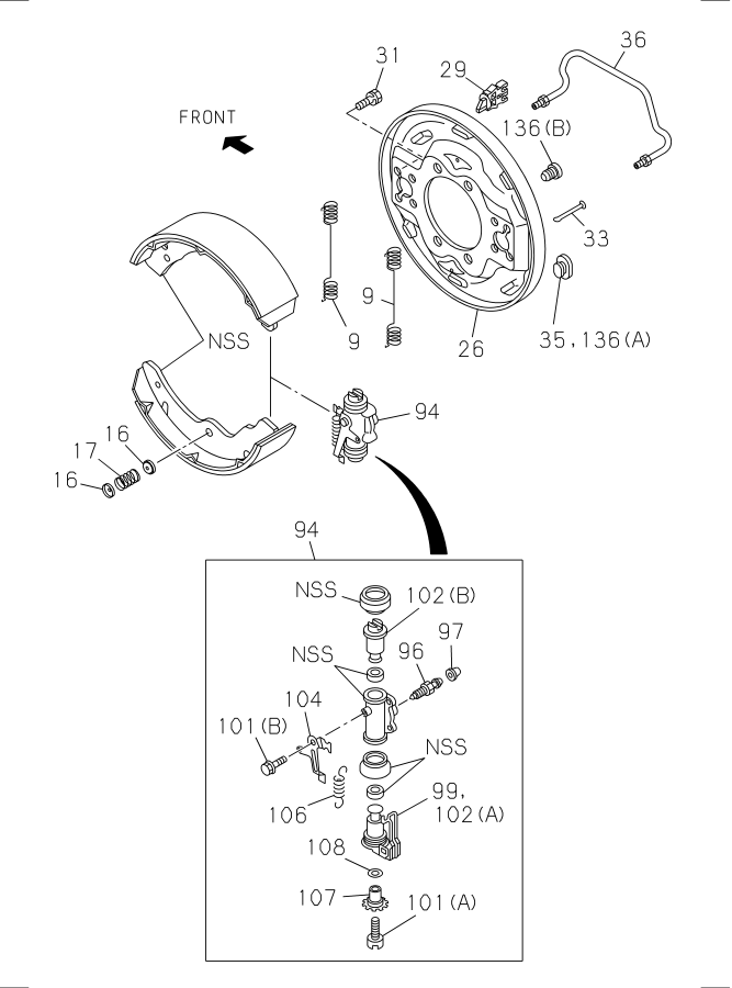 Diagram REAR WHEEL BRAKE for your 2018 Isuzu NPR-HD DIESEL 4HK1-TCS (RJS) DOUBLE CAB 