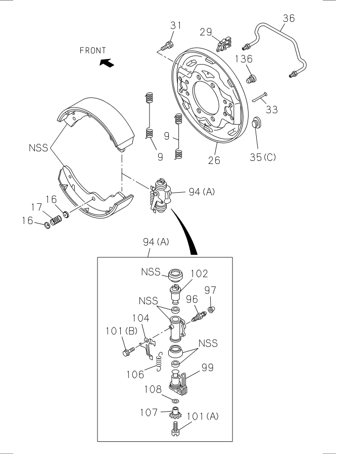 Diagram REAR WHEEL BRAKE for your 2012 Isuzu NQR   