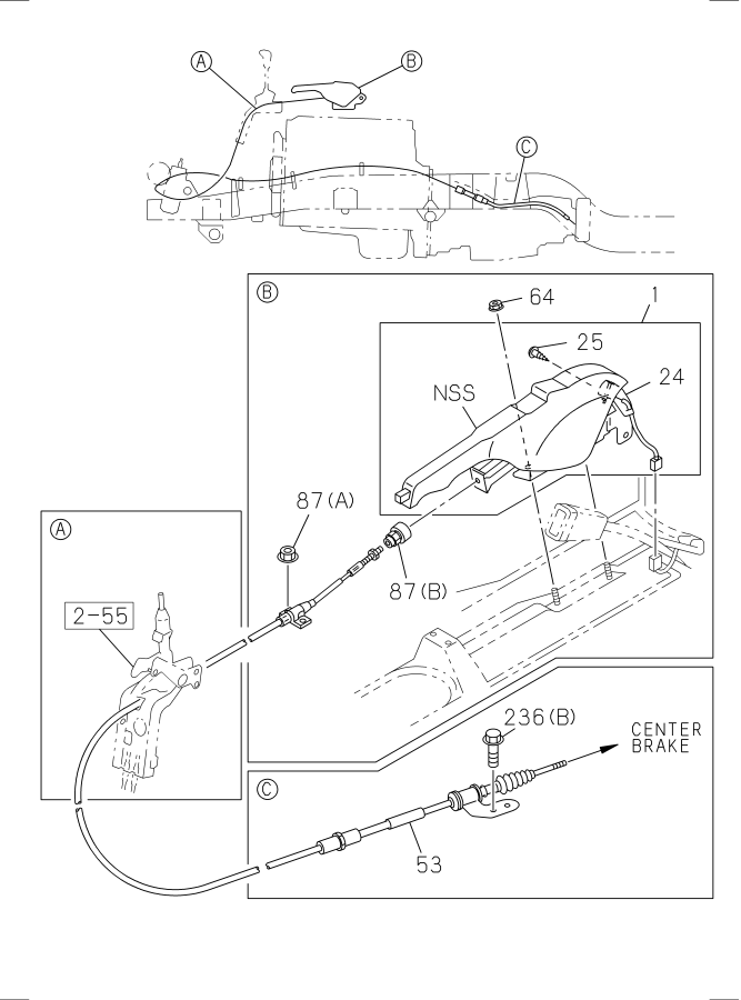 Diagram PARKING BRAKE CONTROL for your Isuzu