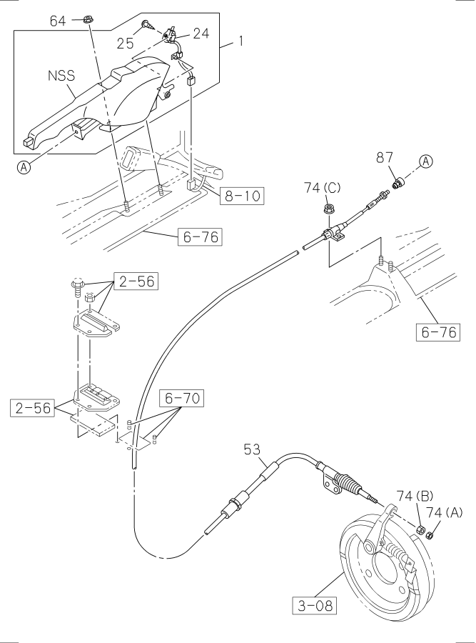 Diagram PARKING BRAKE CONTROL for your Isuzu