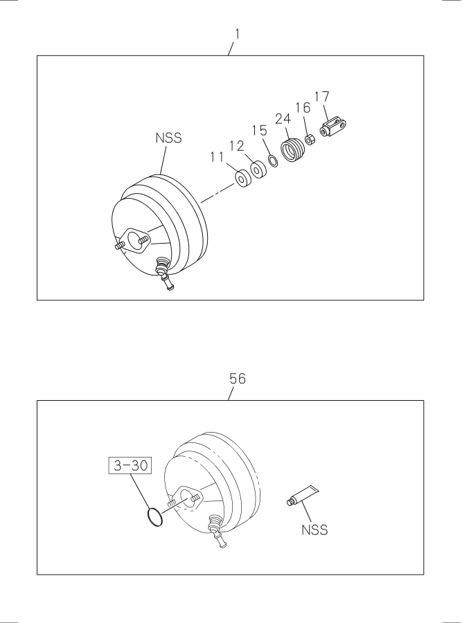 Diagram BRAKE MASTER VAC AND BRAKE BOOSTER for your Isuzu