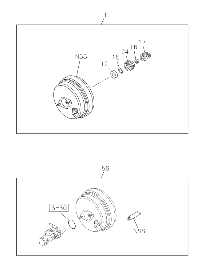 Diagram BRAKE MASTER VAC AND BRAKE BOOSTER for your Isuzu