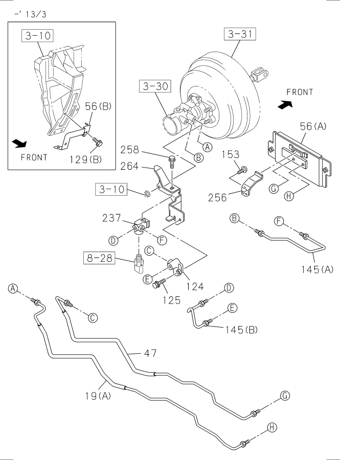 Diagram BRAKE PIPING; OIL,MASTER CYLINDER for your 2013 Isuzu NRR   