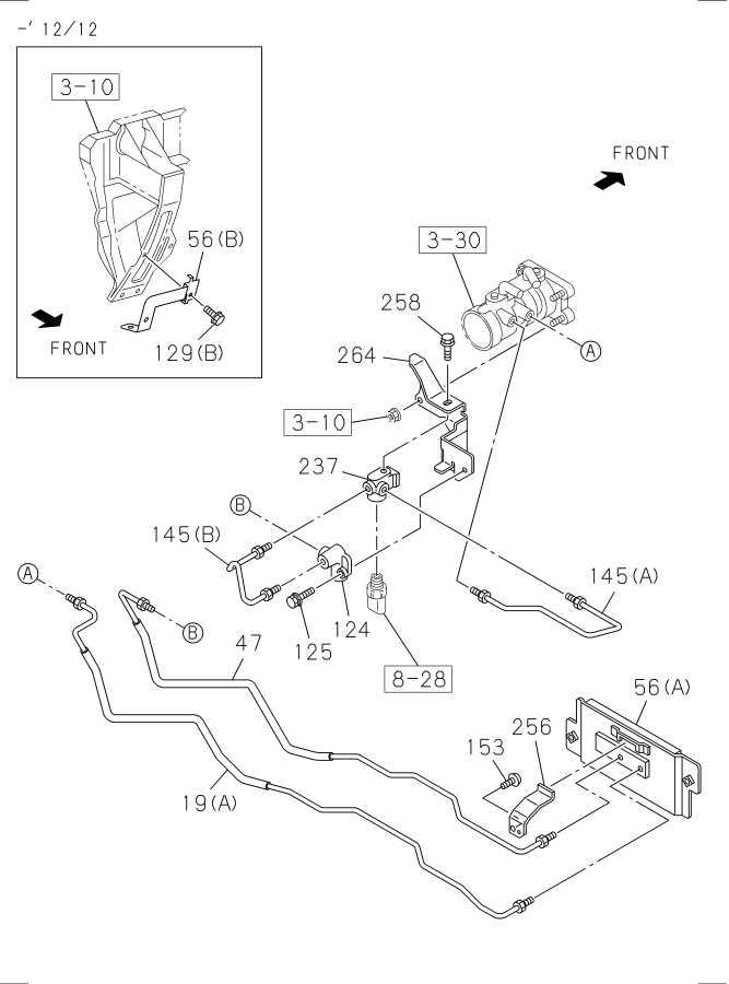 Diagram BRAKE PIPING; OIL,MASTER CYLINDER for your 2013 Isuzu