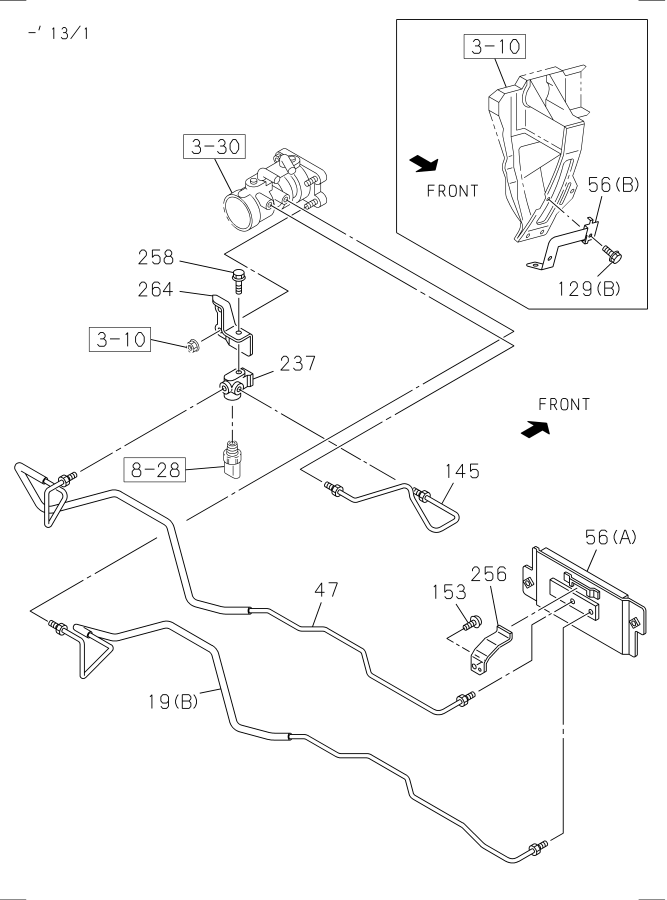 Diagram BRAKE PIPING; OIL,MASTER CYLINDER for your 2023 Isuzu NRR   