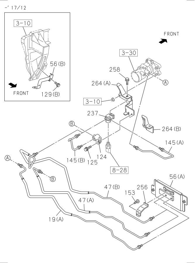 Diagram BRAKE PIPING; OIL,MASTER CYLINDER for your 2011 Isuzu NRR   