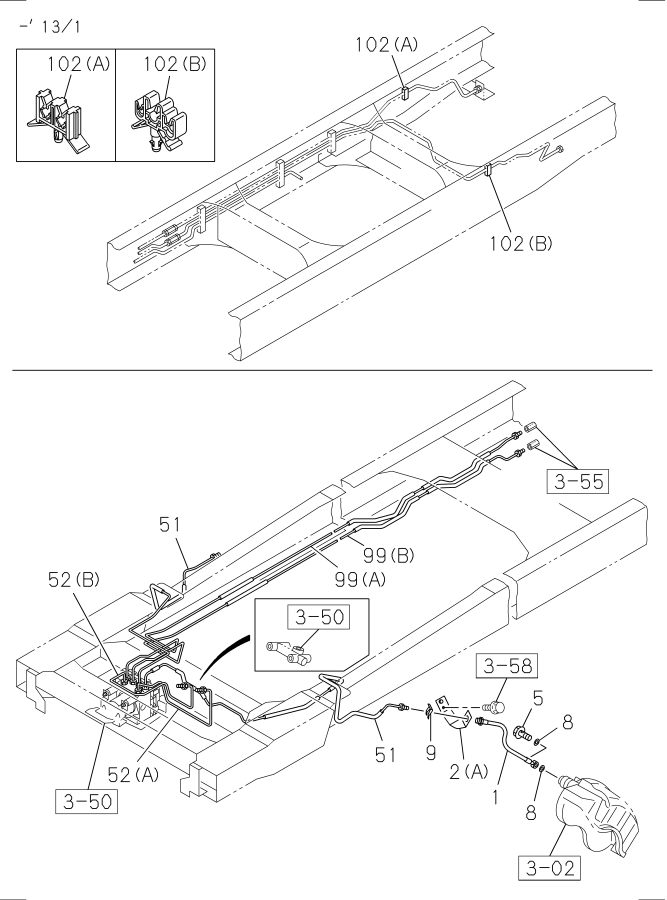 Diagram BRAKE PIPING; OIL,FRONT for your 2023 Isuzu NQR SINGLE CAB AND SUPERLONG CHASSIS  