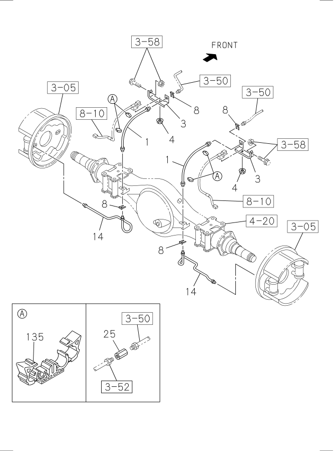 Diagram BRAKE PIPING; OIL,REAR for your Isuzu